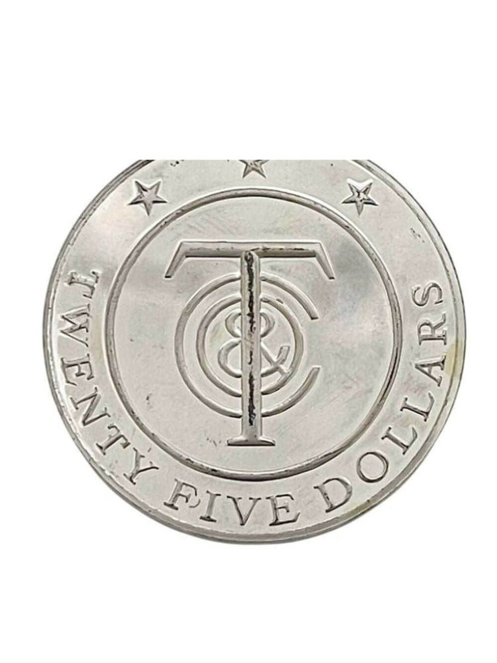 Tiffany & Co Coin Dollar Money & 925 Sterling Silver Necklace